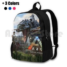 Backpacks Dinosaurs War Ark Outdoor Hiking Backpack Waterproof Camping Travel Ark Survival Evolved Dinosaur Evolution Survival Fantasy