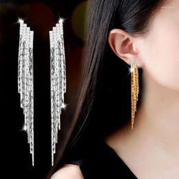 Dangle Earrings LEEKER Vintage 7.5cm Long Tassel Drop For Women Gold Colour Earring Wedding Accessories Jewellery LK3