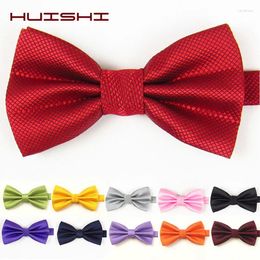 Bow Ties HUISHI Adjustable Candy Colour Tie Shirts Bowtie For Men Business Wedding Party Bowknot Solid Butterfly Suits Accessories
