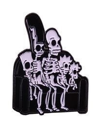 Halloween Funny Skull Creativity Enamel Pins Women Badge Backpack Collar Lapel Pin Anime Hat Jewelry2445769