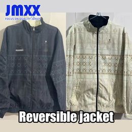 S-XXXL JMXX 24-25 AC Milano Soccer Reversible Jacket PLEASURES Co branded styles Jerseys Mens Jersey Man Football 2023 2024 Windbreaker Long Sleeved Fan Version