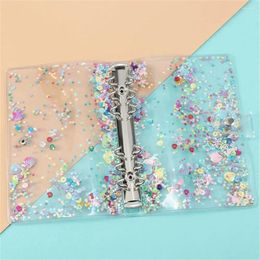 Supplies A5 A6 Folder Binder Journals Cover Planner Glitter Sequins Notebook Protector