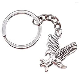 Keychains 1pcs Eagle Motorcycle Keychain Diy Accessories Jewelry Making Supplies Gift Ring Size 28mm