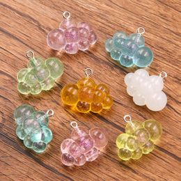 Charms 10Pcs 22 26mm 8 Colour Shiny Irregular Cloud Resin Colourful Bubble Pendant For Earring Diy Jewellery Making