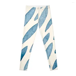 Active Pants Blue Watercolour Tick Mark Pattern Leggings Sportswear Women For Gym Women's