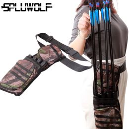 Packs New Archery Hunting Bow and Arrow Quiver Four Tubes Reverse Arrow Bag Waist Holder Storage