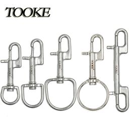 Scuba 90100110120MM Stainless Steel Quick Easy Carabiner Ended Dive Bolt Snap Clip Hook BCD Accessories Diving Equipment 240410