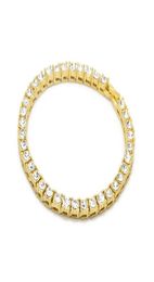 Noter Luxury Cubic Zirconia Tennis Bracelet Charms Gold Silver Colour Hip Hop Braclet For Mens Women Rock Jewellery Pulsera4551196