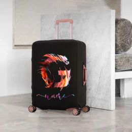 Accessories Custom Name Personalized Graffiti Print Collectible Luggage Cover Elastic Dust Bag Cover for 1832 Inch Removable Dust Bag