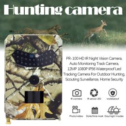 Cameras Outdoor Hunting Camera 12mp 1080p Wildlife Trail Camera Infrared Night Vision Outdoor Motion Activated Camera Photo Trap