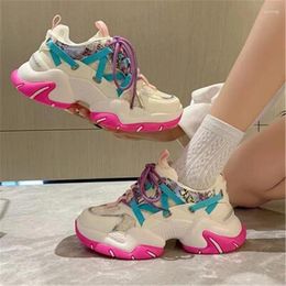 Casual Shoes Women Chunky Sneakers Breathable Mesh Mixed Colours Tennis Sneaker Platform Sports Trend Cool Female 2024