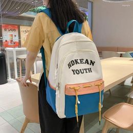 Backpack Drop Children Large Capacity School Bag For Middle Students Girls Contrast Ins Wind Backpacks Women