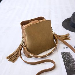 Shoulder Bags Women's Bag 2024 Trendy Korean Version Of All-match Messenger Bucket Frosted Leather Fashion Small