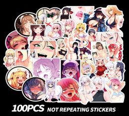 100pcsLot Anime Sexy Girls Stickers For Laptop Skateboard Notebook Luggage Water Bottle Car Decals4270523