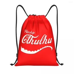Shopping Bags Custom Fashion Call Of Cthulhu Drawstring Men Women Lightweight Lovecraft Sports Gym Storage Backpack
