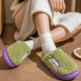 Slippers Four Seasons For Women Autumn Winter Home Non Slip Fpir Season Cloth Cotton Colorful Zapatos Para Mujeres