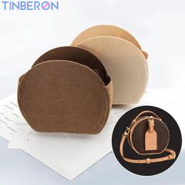 Cases TINBERON Bag in Bag Felt Cloth Cosmetic Bag Round liner Fits For Round Handbag Purse Organiser Makeup Case Storage Insert Bags
