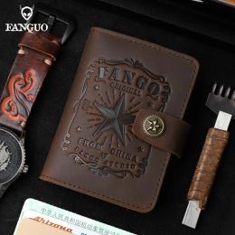 Holders Retro Genuine Leather Driver Licence Holder Wallet For Men Handmade Cowhide Card Slot Coin Purse Auto Document Money Bag