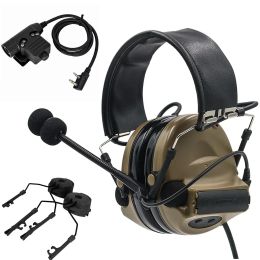 Accessories Tactical Headset COMTAC II airsoft headset Noise Reduction Shooting Hunting Headset+Tactical U94 PTT + Tactical ARC Rail Adapter