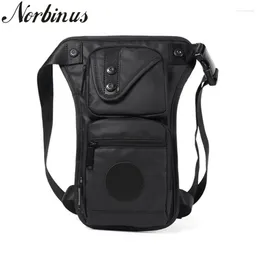 Waist Bags Norbinus Men Waterproof Nylon Fanny Pack High Quality Shoulder Pocket Travel Male Hip Drop Belt Bag Motorcycle Leg Thigh