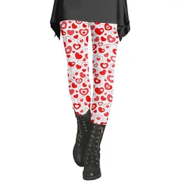 Women's Leggings Valentines Day Tights With Hearts Red Short Underwear For Women Clothes V Cut Teacher Pants