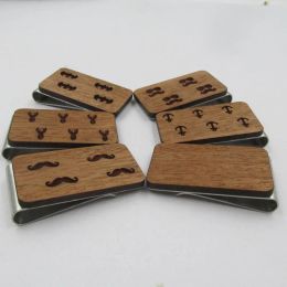 Clips Money Clip Cash Clamp Holder Portable Wooden Slim MoneyClip Wallets Purse for Pocket Metal Money Holder Bill Clip