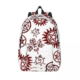 Backpack Supernatural For Men Women Fashion High School Work Daypack Laptop Canvas Bags Gift