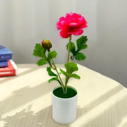 Decorative Flowers Vibrant Potted Plants Artificial Flower For Home Decor Colourful Bonsai Ornaments Room Bedroom Garden Realistic