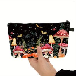 Wallets Cute 3D Mushroom Pencil Bag - Waterproof Toiletry For Women & Girls Portable Travel Cosmetic Organiser With Fun Pattern