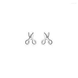 Stud Earrings Men's Women D 925 Sterling Silver Scissors Jewelry GTLE520