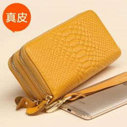 Wallets Wallet Leather Women's Wallet Yellow Wallet Women's Wallet 2021 Large Capacity Purse Carteira Masculina