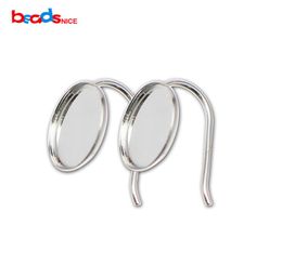 Beadsnice 925 Sterling Silver Earring Bezel Settings with Earwire fit 12x12mm Cabochon Blanks for DIY Earring Making ID363162081675