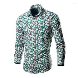 Men's Dress Shirts Luxury Shirt Summer For Men Long Sleeve Man Fashion 2024 Clothing Mens Male Printed Social