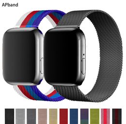 Strap for Apple Watch Band 44mm 40mm IWatch 42mm 38mm Stainless Steel Metal Bracelet Magnetic Loop Apple Watch 3 4 5 6 Se8689923