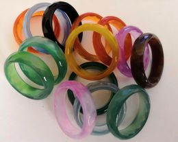 100pcsLot Jewellery Multicolor Carnelian Agatee Women Girls Rings Mixed Colours Bulk Packs Whole2514944