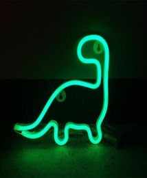 Night Light Neon Dinosaur LED for Birthday Wedding Party Bedroom Wall Hanging Kids Room Home Xmas Decor Lamps4473127