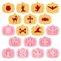 Baking Tools 9pcs/Set Halloween Pumpkin Cookie Cutter Mould DIY Cartoon Pattern Fondant Frosting Biscuit Mould Accessories Tool