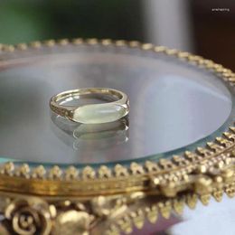 Cluster Rings Designer Original Silver Inlaid Natural Grape Stone Open Adjustable Ring Elegant Charm Creative Vintage Women's Jewelry