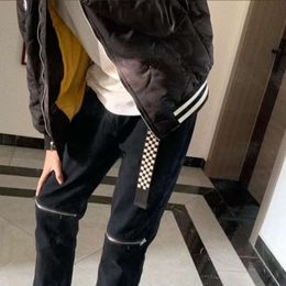 Spring and Autumn Leisure Autumn New Trendy Brand Perforated Jeans Elastic Slim Fit Long Pants Fashion Versatile Pants Small Feet Pants