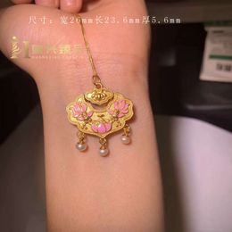 Accessorio geomanzia s sterling sier collana di blocco di sicurezza oro, accessorio per perle Koi, braccialetto fai-da-te, accessorio a sospensione