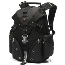 Backpack 3D Waterproof Travel Splicing Bag Handbag Laptop Schoolbag Multiple Pockets Student PC Business Pack