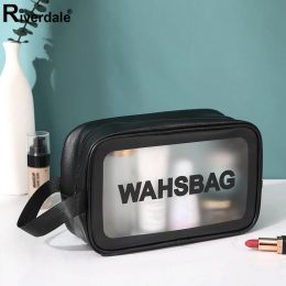 Cases PVC Women Transparent Cosmetic Bag For Shower Waterproof Travel Clear Make Up Pouch Female Men Toiletry Bags Wash Makeup Bag