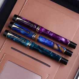 Pens Majohn M600S Celluloid Fountain Pen Majohn Iridium F Nib 0.5mm Ink Pen Acrylic Resin Office Writing Pen for Office Supplies