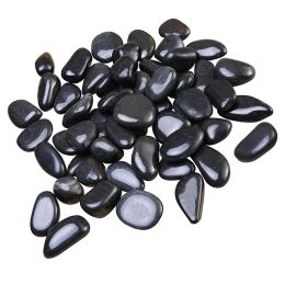 Aquariums Landscape Rocks River Aquarium Fish Tank Pebbles Landscaping Black Yard Reusable Flowerpot Accessory