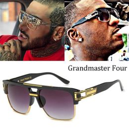 2020 Fashion Brand Design Sunglasses Gradient lens Men 18K Gold Vintage Large frame Retro Style Sun Glasses4648568