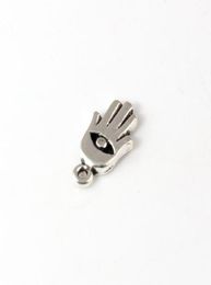 200Pcs Alloy Hamsa Hand Evil Eye Good Luck Charms Pendants For Jewelry Making Bracelet Necklace Findings 85x16mm A2395045199197385