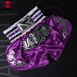 Thai Boxing Clothing Muay Shorts Womens Mens Kickboxing Pants Sports Fitness Breathable Mma Child Grappling Trunks 240408