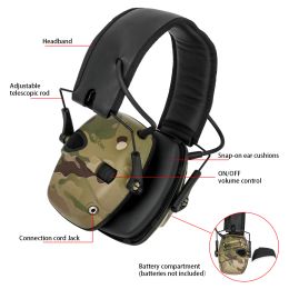 Accessories Antinoise Shooting Headset Electronic Shooting Earmuffs Hunting Tactical Headset Impac Hearing Protection Tactical Earmuffs