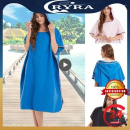 Towel Quick Convenient Changing Robe Cape Lightweight Trendy Microfiber Hooded Compact Travel Swimming Bath Soft