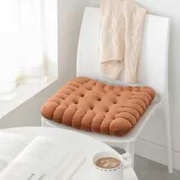 Pillow Plush Creative Coffee Biscuit Shape Cookie Tatami Sofa Office Chair Thick Cotton Home Decor Throw Pillows Living Room